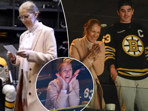 Celine Dion delivers epic Bruins lineup read in surprise appearance